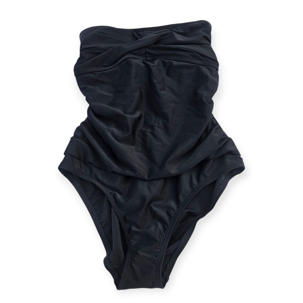 Kona Sol Elegant Black One-Piece Swimsuit